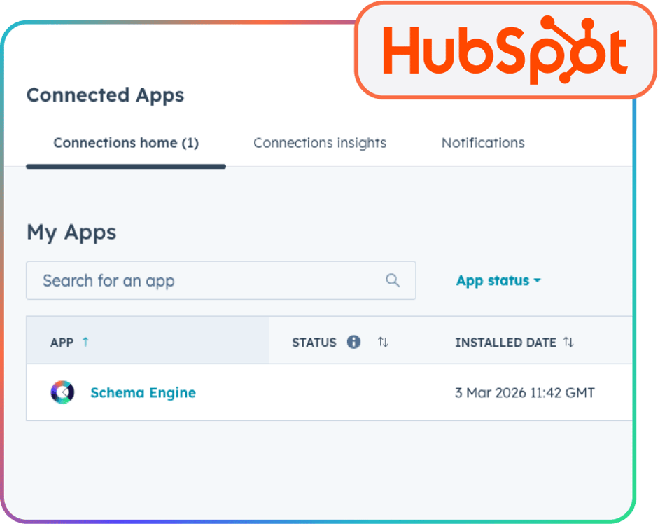 Connected app in HubSpot