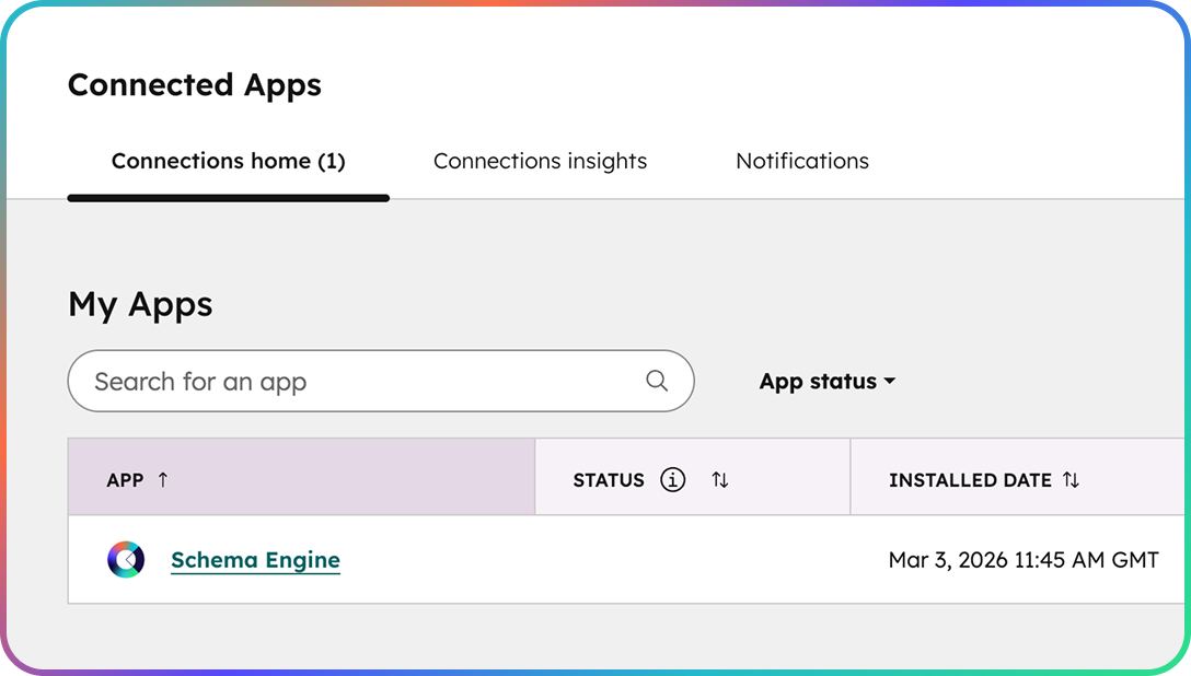 Configuring the app